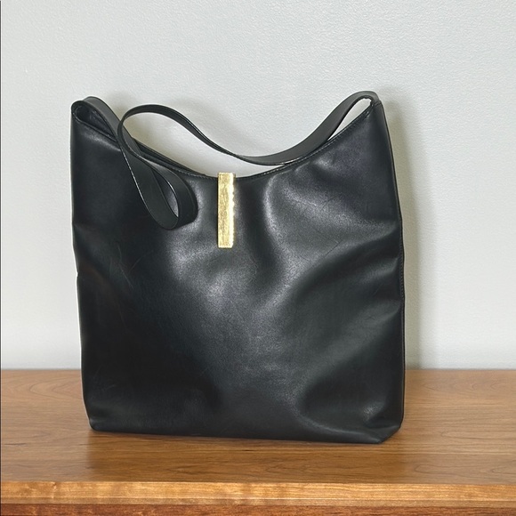 Black Leather Shoulder Bag